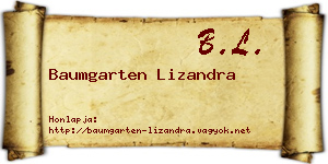Baumgarten Lizandra névjegykártya